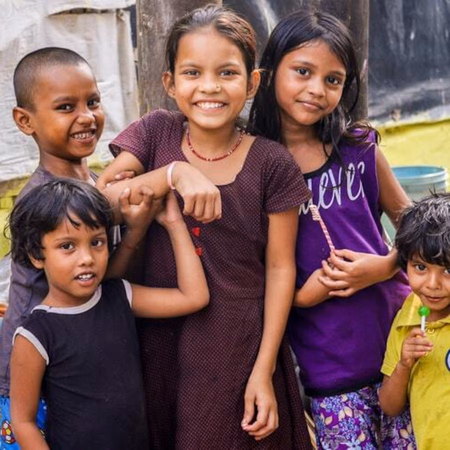 Young children in India