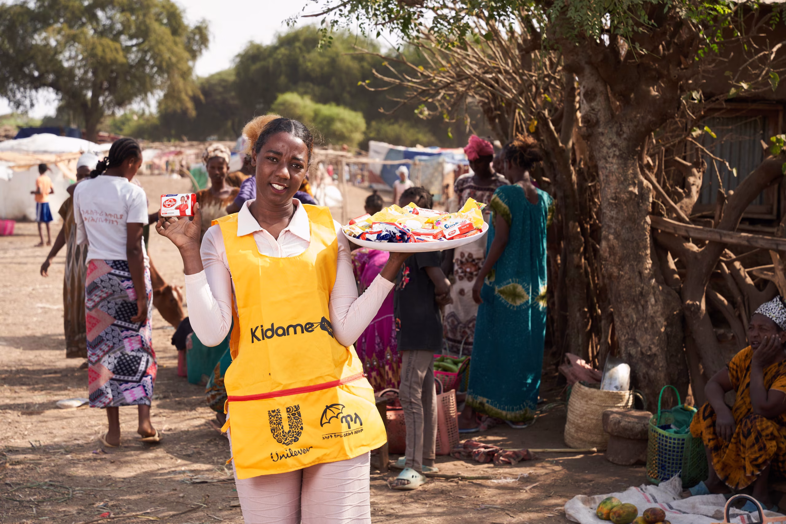 Young woman holding medical supplies