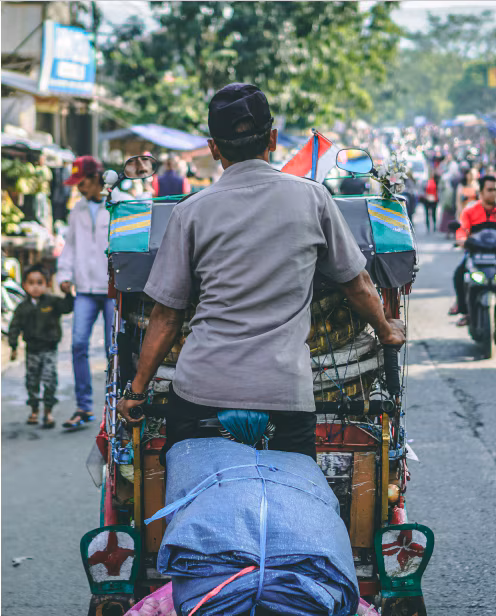 Man working in market